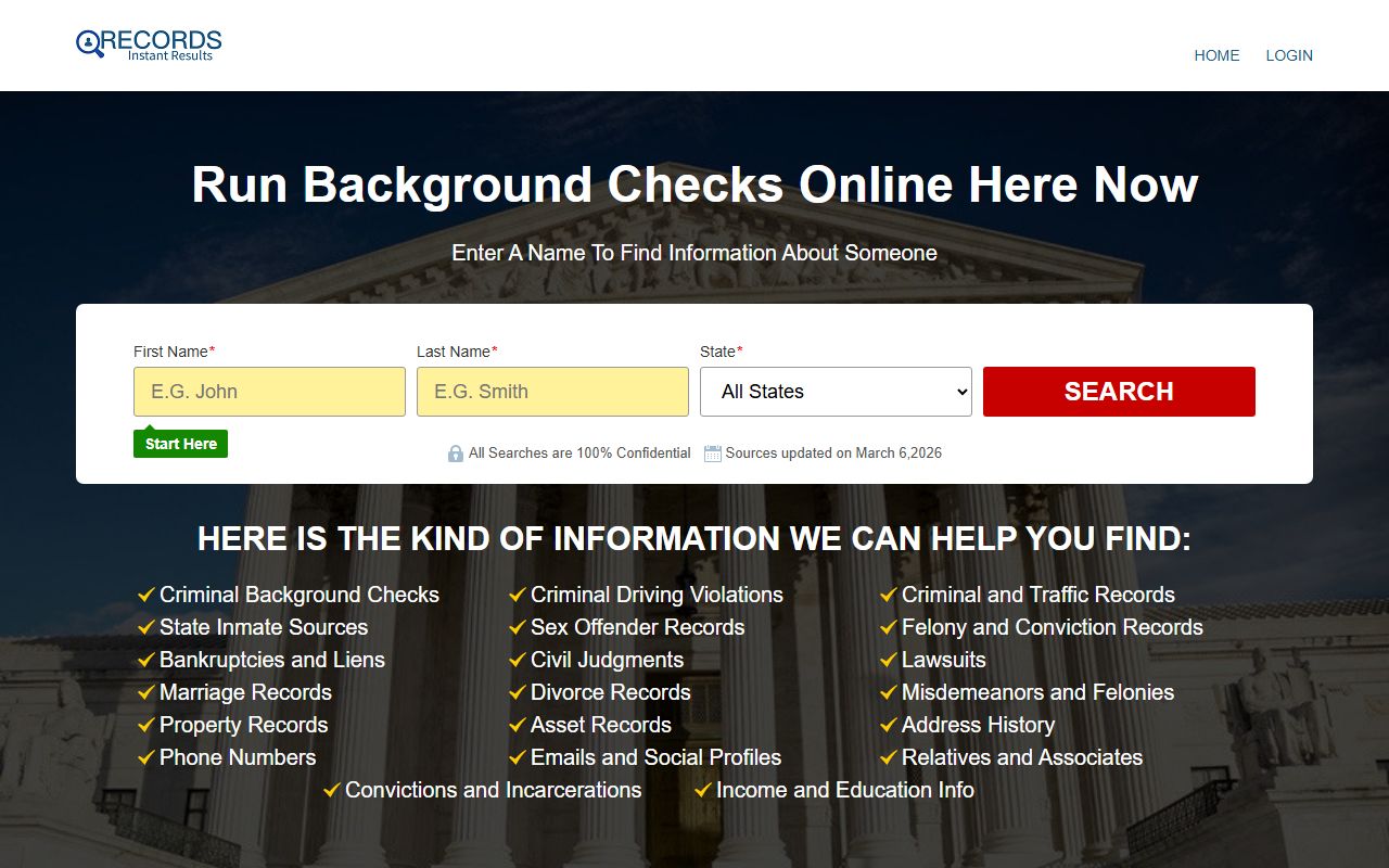 Lincoln Parish online records portal for family court records search